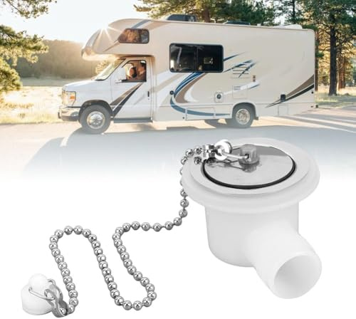 Connecteur de vidange d'évier de camping-car avec coude à 90°, construction en acier inoxydable et ABS pour une étanchéité étanche, compatible avec les éviers de camping-car et de yacht
