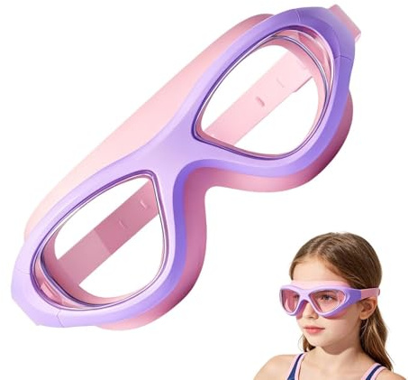 Bsbkoj Barn bad, barnsnorkel för pojkar flickor nybörjare lång svans vattentät anti-bländning läckagesäker design, bekväm justerbar mjuk tätningsram, badutrustning för strand pool