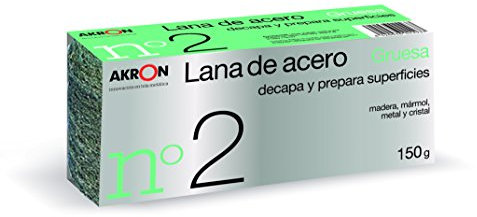Media Bobina de Lana de Acero BARLESA 150g - Calidad Profesional para Pulido y Limpieza, Variantes No. 0000 a No. 2, Compacta, Duradera y Segura (Gruesa Nº 2)