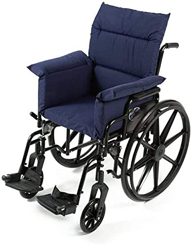 Rollstuhl-Kissen, Atmungsaktives Weiches Warmes Einteiliges Rollstuhlkissen, Rollstuhl-T-Rückenlehnenkissen, Anti-Dekubitus-Rückenkissen Coccyx-Kissenschmerzlinderung Bürostuhlkissen blue