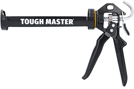 TOUGH MASTER Caulking Gun Professional Sealant Gun Adhesive Application Gun for 310 ml Cartridges Caulks, Sealants, Silicones, Durable Heavy Duty Applicator Gun with Strong Magnet 20:1 Thrust Ratio