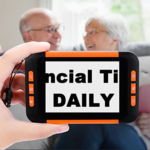 TAHALI 3.5 Pollici Videoingranditore Digitale, Lente di Ingrandimento per Ipovedenti Ausilio Visivo per Lettura con Tempi di 2X-32X Zoom modalità Colore, per Lettura,Orange