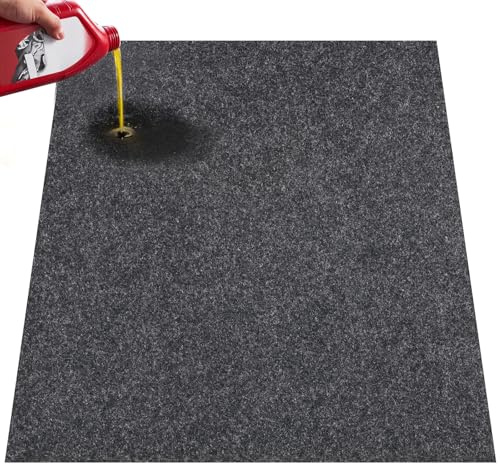 VEVOR Tappetino Garage Officina Auto 914,4x1524x2,4 mm Tappetino Antiscivolo Impermeabile Protezione Acqua Neve Pioggia Fango Olio per Auto con Supporto in TPE Anti-Perdite, Facile da Pulire Tagliare
