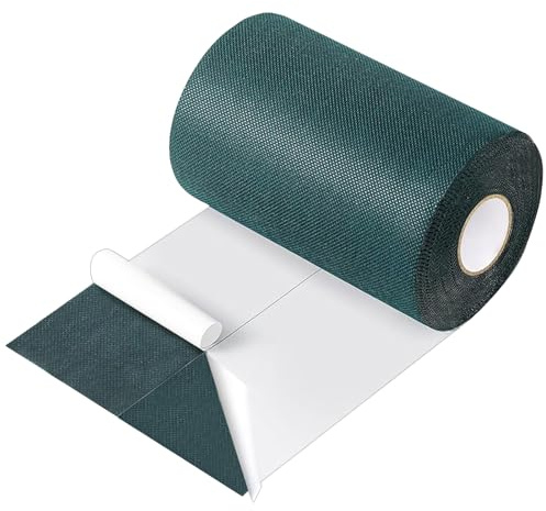 aotusoa Kunstrasenband Selbstklebend Grün Klebeband zur Verbindung und Befestigung von Kunstrasen Außenbereich Garten Naht für Synthetischer Gras Rasen Teppich Nahtband (Einseitig, 150mm X 5 m)