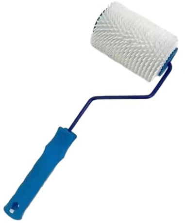 JISADER Rodillo con púas, rodillo compuesto para suelo, mango ergonómico, herramienta de mano, herramienta de pintura autonivelante, rodillo de pintura, 4 pulgadas
