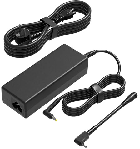 PowerPortnerLink 65W Laddare Kompatibel med Acer Aspire One 1 3 5 6 Lite V7 V5 V3 ES1 E1 E3 E5 E15 R7 R5 F15 F17 TravelMate P648 Laptop, Aspire C20 C22 C24 AIO Stationär Dator och LED LCD Bildskärm