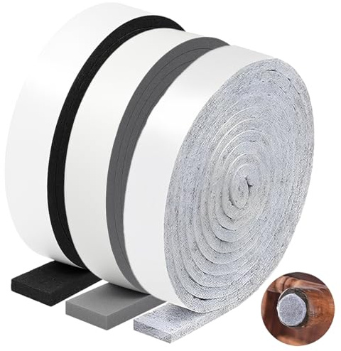 OQKAHIV 3 Rouleaux Feutrine Autocollante 100x2cm, Patins pour Meubles Auto-Adhésifs, Patin Feutre, Patins Feutres pour Meubles, Bande de Protection Autocollante Meuble, Auto-AdhéSif Autocollant Meuble