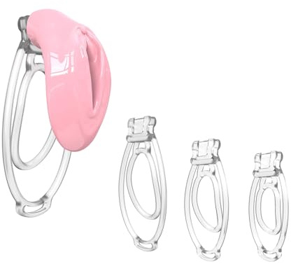 Hudvänliga, mjuka skyddstillbehör för män med 3 clips, flera olika stilar att välja mellan-RDLZB012Y (Rosa + Klar 3-ring)