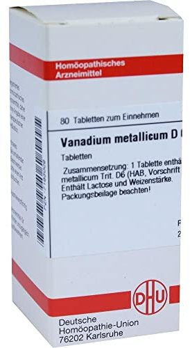 DHU Vanadium metallicum D 6 Tabletten, 80 St. Tabletten
