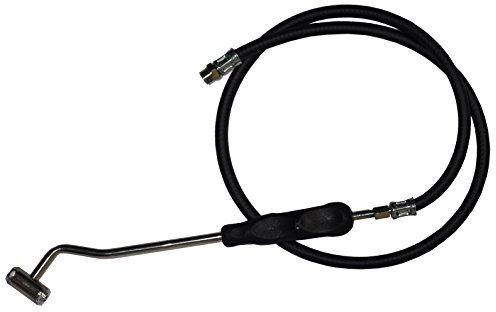 HVG-Druckluftzubehör Reifenfüller Reifendruckprüfer 150cm mit Tankstellenstecker und Flexiblem Gummischlauch