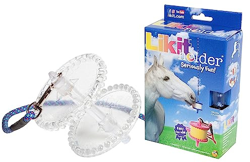 Likit Holder Clear Glitter | Stable Toy for Horses, use with Likit Horse Treats | Help Horse Boredom | Clear Glitter