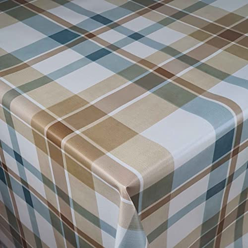 d-c-fix Wachstuch Kariert Beige Breite & Länge wählbar abwaschbare Tischdecke Eckig 120 x 160 cm