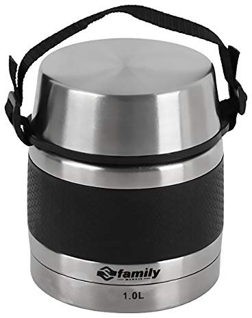 family Thermos isotherme en acier inoxydable pour aliments solides et liquides avec récipient intérieur pour soupes, sauces ou salades (1000 ml)