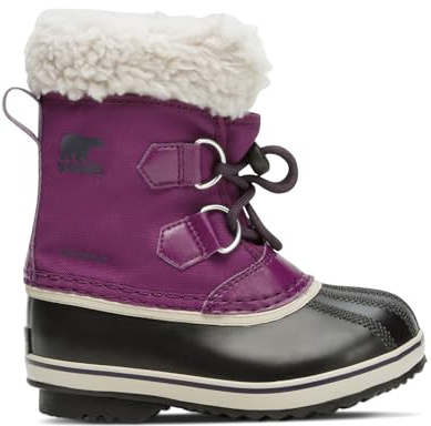 Sorel Yoot Pac Nylon WP, Botas de nieve impermeables, Unisex niños, Wild Iris Dark Plum Youth Collection 2024, 34 EU