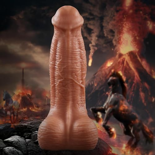 35 cm Realista XXL Consolador de Caballo, 9,4 cm De Diámetro Consolador Anal Grueso, Pene Grande Monstruosos Con Ventosa Para Juegos Anales, Caballo de Silicona Tapón Anal Jugu
