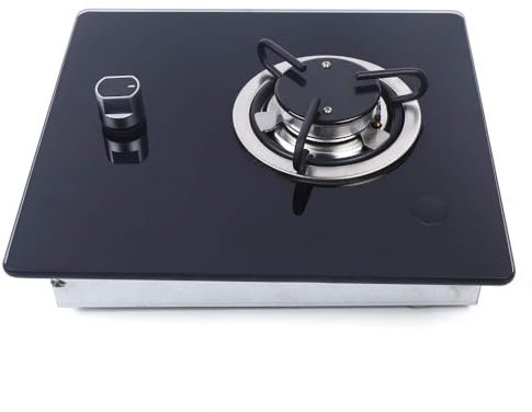 JUUBND Cooker with Tempered Glass Portable Gas Burner Cooktop,Single Burner LPG Gas Stove Built-In Natural Gas,Stove for Rvs Apartments Caravan Indoor Outdoor Use