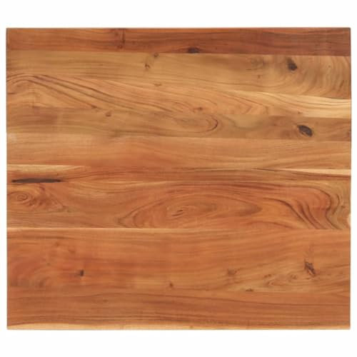 vidaXL Tischplatte, Holzplatte Rechteckig, Massivholzplatte für Bartisch Beistelltisch Esstisch, Ersatztischplatte, 90x80x3,8cm Akazienholz