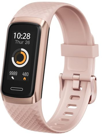 TOOBUR Fitness Tracker & Aktivitätstracker mit Pulsmesser, Fitnessuhr, Schlaftracker Uhr, 14 Sportmodi Sportuhr, Ip68 Wasserdicht, Schrittzähler Armband, Kompatibel Android iOS für Damen, Rosa