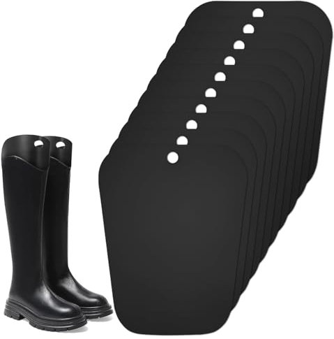 Flycppo 10 Pièces Embauchoirs à Bottes,Insert de Forme de Botte,Support de Bottes Hauts,Arbres de Rangement Botte en Plastique pour Femmes et Hommes(Noir,12 Pouces)