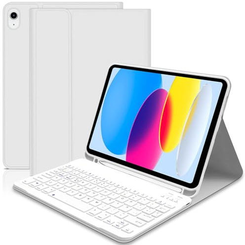 Funda con Teclado para (A16) 11ª generación 2025/para iPad 10ª generación 2022 - Funda con Teclado Folio Desmontable inalámbrica para iPad 11/10