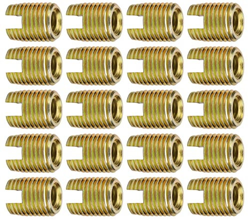 Insert de Réparation de Filetage, 20pcs 302 Accessoires D'insertion de Filetage auto-tapissé en Acier en Carbone (intérieur M2 * 0,4 Extérieur M4.5 (M8 intérieur * 1,25 M12