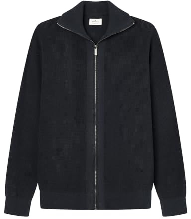 Springfield GG12 Structure Cardigan Básico, Azul, M para Hombre