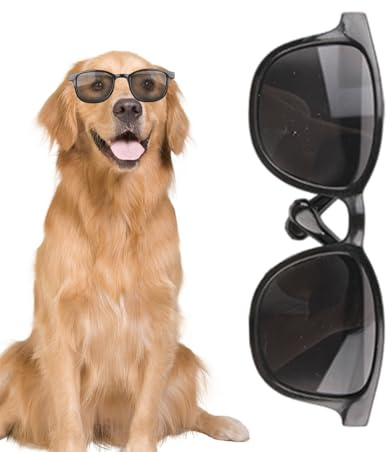 Huxibai Occhiali per costume di cane e gatto – Occhiali da sole per cani per gatti per foto per animali domestici – per cani antivento occhiali per animali domestici, costumi
