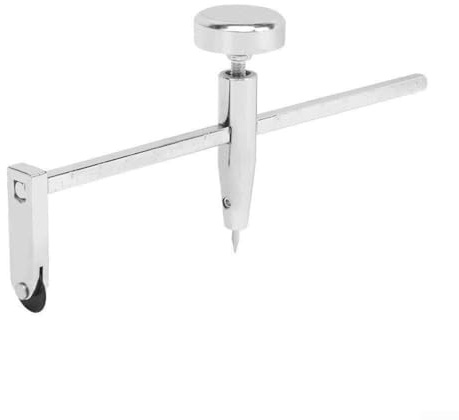 ComfyHarbor Adjustable Drywall Circle Cutter With Clear Scale For Precision Round Hole Cutting In Gypsum Board, Wood, Laminate And Plastic, Heavy-Duty Metal Construction, Silver