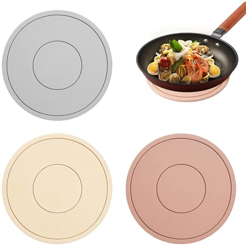 Silikon Topfuntersetzer Set 3er, 22 cm Topfuntersetzer hitzebeständig bis 240 °C, Rutschfester Untersetzer Topf, Spülmaschinenfest