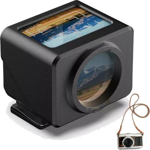 HKFGSHOP 28 MM optisk sökare (storlek 35/50), kamerasökare med avtagbar antireflexskydd, justerbar varm/kall släde, för svarta kameror