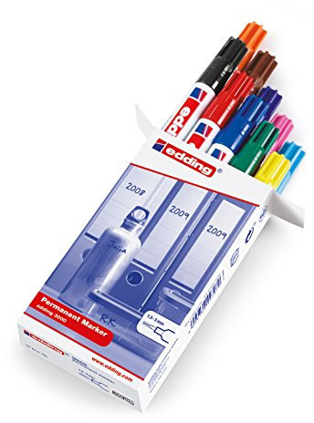 Edding 4-3000999 Permanentmarker edding 3000 Permanentmarker edding 3000, nachfüllbar, 1,5 - 3 mm, sortiert