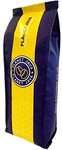 Planet Java Decaf Smooth Roast Coffee Beans (1 x 1kg Bag) - Roasted in Small Batches in The UK - Espresso Blend for All Coffee Machines