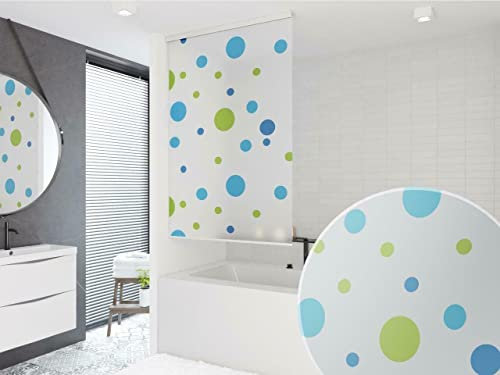 Estor de ducha (60 cm extra ancho sylt modelo blanco azul verde cortina de ducha. Shower Estor Curtain.