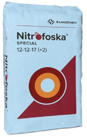 Suinga Abono Nitrofoska Especial 12+12+17+2 de 200kg | Sustrato Universal para Abono de Huertos, Jardines y Citricos | Fertilizante Granulado Recomendado para Arboles en Edad de Crecimiento