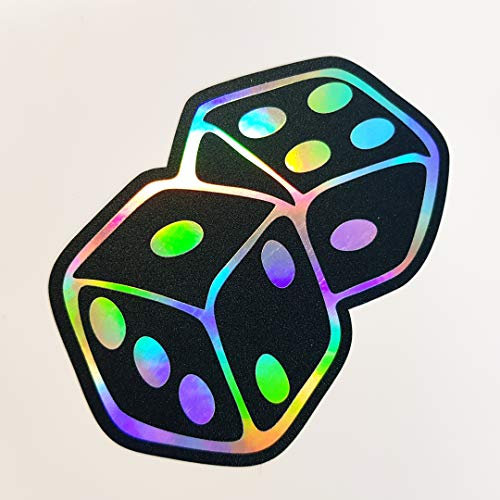 folien-zentrum - Würfel 10x7cm Oilslick schwarz - hochwertiger Auto Aufkleber Autosticker - Farbwechsel Rainbow Flip Flop Autoaufkleber Hologramm Effekt JDM Tuning Car Sticker Decal Fun