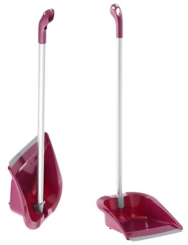 MAYA Recogedor Plegable Atomic. Ideal para Espacios Pequeños. Dimensiones 28 x 25 x 92 cm. Color Burdeos.