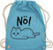 Turnbeutel Rucksack - Taschen - Nö Katze I Lustiges Katzenmotiv I Geschenk Katzenbesitzer I Katzenfan - Unisize - Hellblau - katzenfans geschenke tasche mit sprüche katzen cat beutel motive