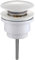 Kibath L490671 Weißes Universal Clic Clac Ventil Push-up Ablaufgarnitur für Waschbecken und Bidet, in mattem 1 1/4 Mutter. Aus Messing