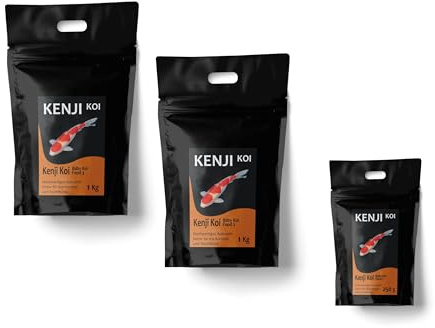 KENJI KOI Baby Koi Food 1-3 - Juego de alimento para cría de Koi, cría como en los profesionales, alimento para peces jóvenes KENJI KOI Baby Koi Food, alimento para cría profesional a partir de los