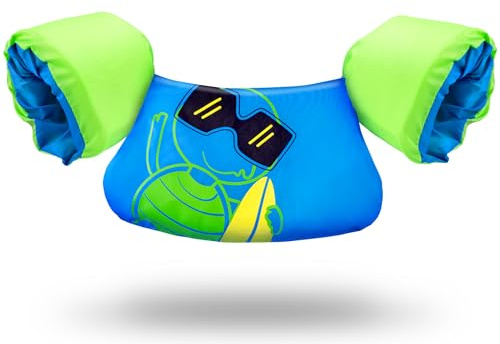 OSHYLE Chaleco Flotador De Natación para Niños Pequeños,Alas de natación para niños,Manguitos de flotación,Manguitos de natación para niños,Chaleco de natación (Turtle)