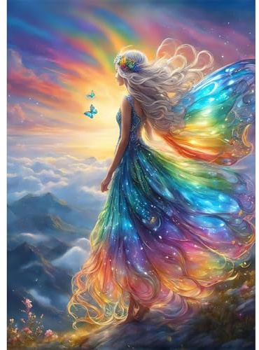 RICUVED Diamond Painting Adulti Piuma Fantastica Colorata 30x40cm | Diamond Painting Adulti Piuma Fantastica Colorata Tela Numerata Strass Brillanti Kit Creativo Fai Da Te
