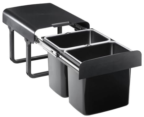 EKOTECH Abfallsammler EKKO 2 RECYCLED mit 32 Liter Füllvolumen für 40 cm Schrankbreite