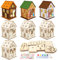 MONCAP 7 PCS Weihnachtshaus Bastelset Kinder Jesus Krippe Basteln Holz Weihnachten Krippe Kreativsets Weihnachtskrippe Deko Bastelset für Weihnachten Religiöse Erziehung Geschenk Jungen Mädchen