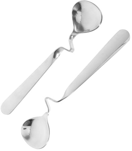 Garneck WMF Honiglöffel Aus Edelstahl - 2 Stück - Mit Gebogenem Griff – Multifunktionale Kaffeelöffel Und Marmeladenlöffel Für Das Perfekte Genießen Von Honig Und Süßigkeiten