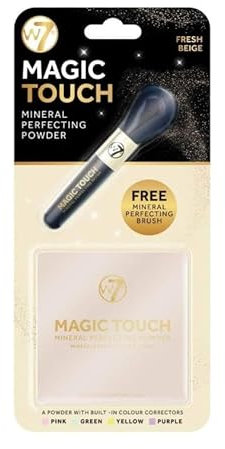 W7 Magic Touch Mineral Perfecting Powder with Brush - Fresh Beige