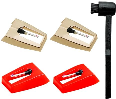 Aghi di ricambio per giradischi per giradischi ago di ricambio con spazzola di pulizia per accessori per giradischi per feste fonografiche