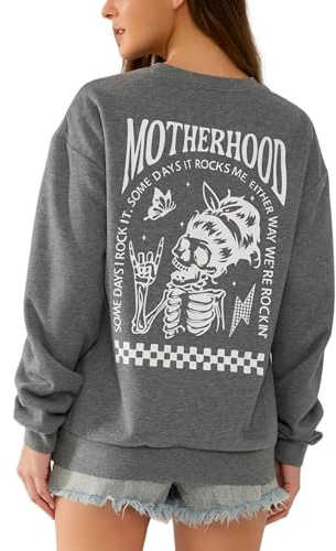 Giftifymama Women's Nursing Tops Fleece Long Sleeve Maternity Breastfeeding Sweatshirt Cotton Zip Nursing Pullover Tops Dark Gray L
