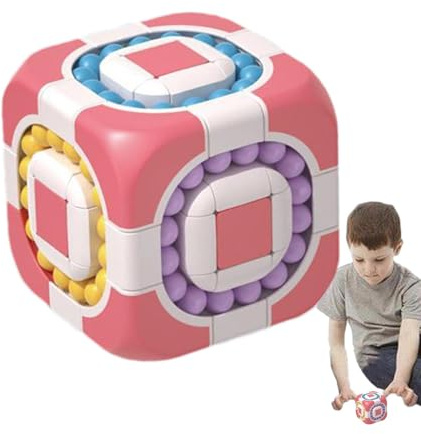 Magic Bean Puzzle Toy – Twist Spin Cube, Compact Puzzle Game, Stress Relief Fidget, Cognitive Skill Enhancer | Boys Girls School Playroom Birthday Gift Indoor Learning Entertainment Activity