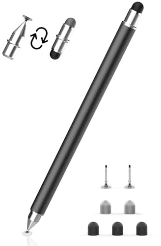 MEKO Lápiz Táctil Magnético 3 en 1 Lápiz para Tablet con Punta de Fibra