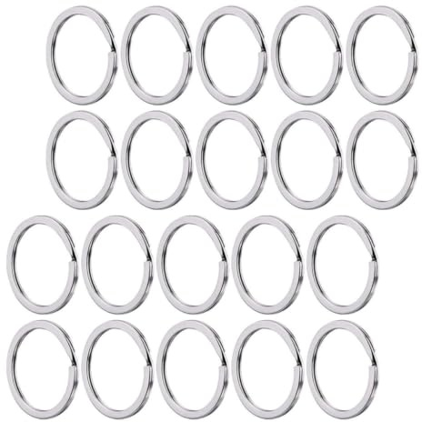 100pcs Metal Key Ring Findings for Key Chain Attachment Silver